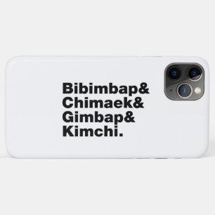 Funda Para iPhone 11 Pro Max Bibimbap & Chimaek & Gimbap & Kimchi. Comidas Core