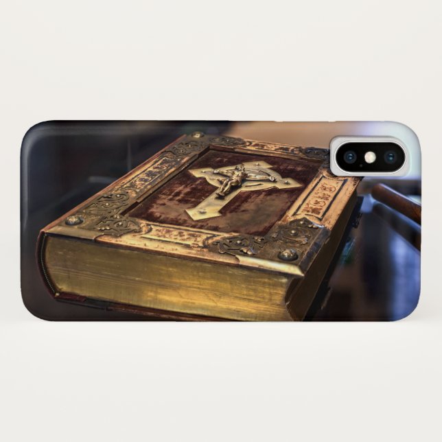 Funda De Case-Mate Para iPhone Biblia cristiana antigua (Reverso (horizontal))