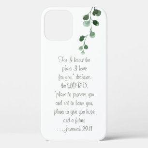 Funda Para iPhone 12 Biblia personalizado Verse Floral Shabby Chic Phon