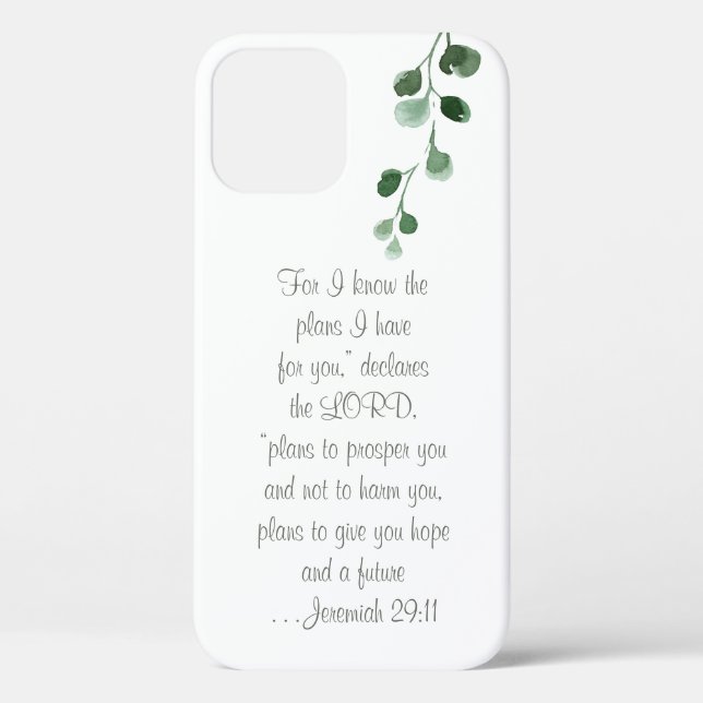 Funda De Case-Mate Para iPhone Biblia personalizado Verse Floral Shabby Chic Phon (Reverso )