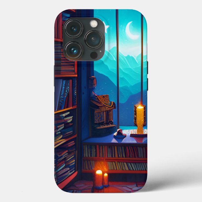 Funda De Case-Mate Para iPhone Biblioteca de cielo nocturno (Reverso )