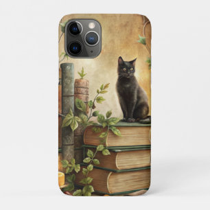 Funda Para iPhone 11 Pro Biblioteca de Gato Negro Encantado