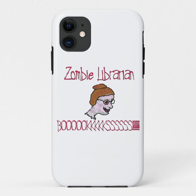 Funda De Case-Mate Para iPhone Bibliotecaria Zombie (Reverso)