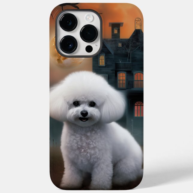 Funda De Case-Mate Para iPhone Bichon Frise Halloween Scary (Reverso )