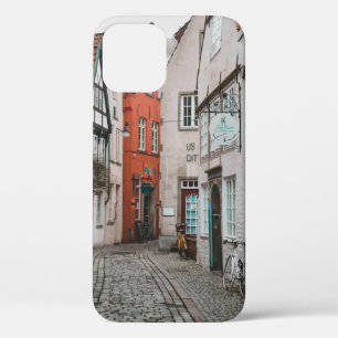 FUNDA PARA iPhone 12 BICICLETA BLANCA ESTACIONADA EN LA CARRETERA