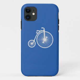Bicicleta blanca vintage en Funda para iPhone5 azu