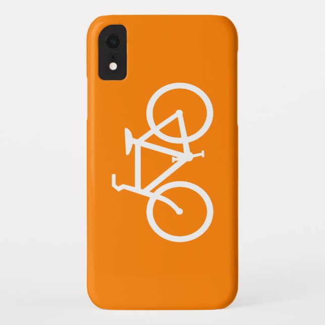 Funda De Case-Mate Para iPhone Bicicleta blanca y Naranja (Reverso)