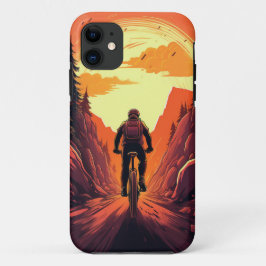 Funda Para iPhone 11 Bicicleta de montaña vintage MTB ciclismo de desce
