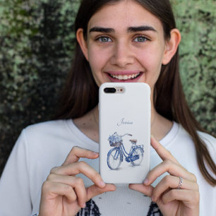 Funda Para iPhone 11 Bicicleta en el personalizable azul Delft