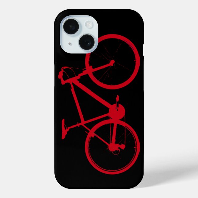 Funda De Case-Mate Para iPhone bicicleta roja, ciclismo (Reverso )