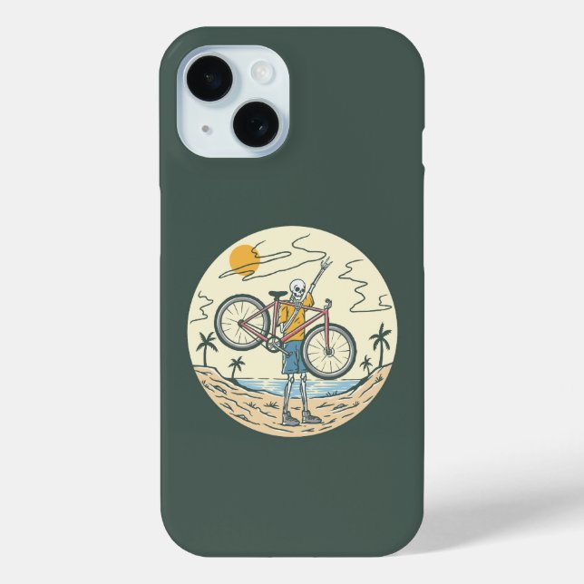 Funda De Case-Mate Para iPhone Bicicleta Skeleton Summer (Reverso )