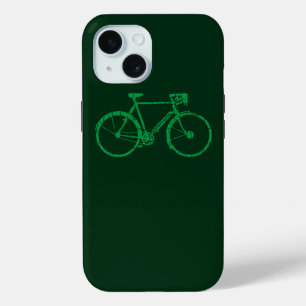 Funda Para iPhone 15 bicicleta verde
