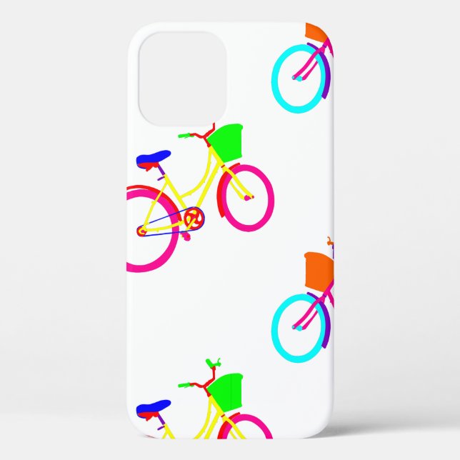 Funda De Case-Mate Para iPhone bicicletas arcoíris blancas (Reverso )