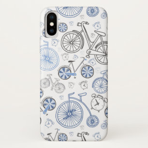 Funda Para iPhone X Bicicletas clásicas con el modelo del gris azul d