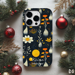 Funda Para iPhone 14 Pro De Case-Mate Bienestar Minimalista Floral cálido amarillo y Nar