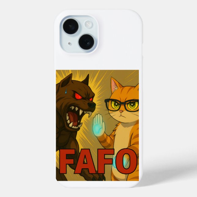 Funda De Case-Mate Para iPhone Big Attitude Cat & Dog Phone Case – Unbothered (Reverso )