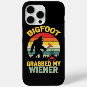 Funda Para iPhone 15 Pro Max Big Foot Agarró Mi Salchicha Divertido Sasquatch