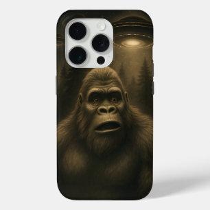 Funda Para iPhone 15 Pro Bigfoot Sasquatch Alien UFO Funny