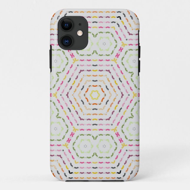 Funda De Case-Mate Para iPhone Bigote divertido de chica (Reverso)