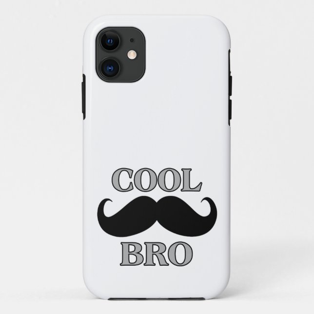 Funda De Case-Mate Para iPhone Bigote fresco Bro (Reverso)