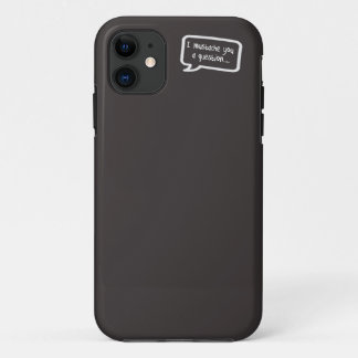 Funda Para iPhone 11 bigote i usted un mini gris de la pregunta