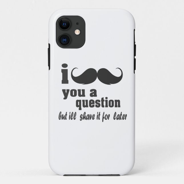 Funda De Case-Mate Para iPhone Bigote I usted una pregunta (Reverso)