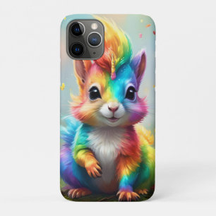 Funda Para iPhone 11 Pro Bigotes de Maravilla: La Ardilla Unicornio Arcoíri