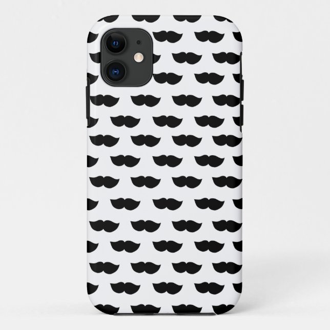 Funda De Case-Mate Para iPhone Bigotes negros de lujo (Reverso)