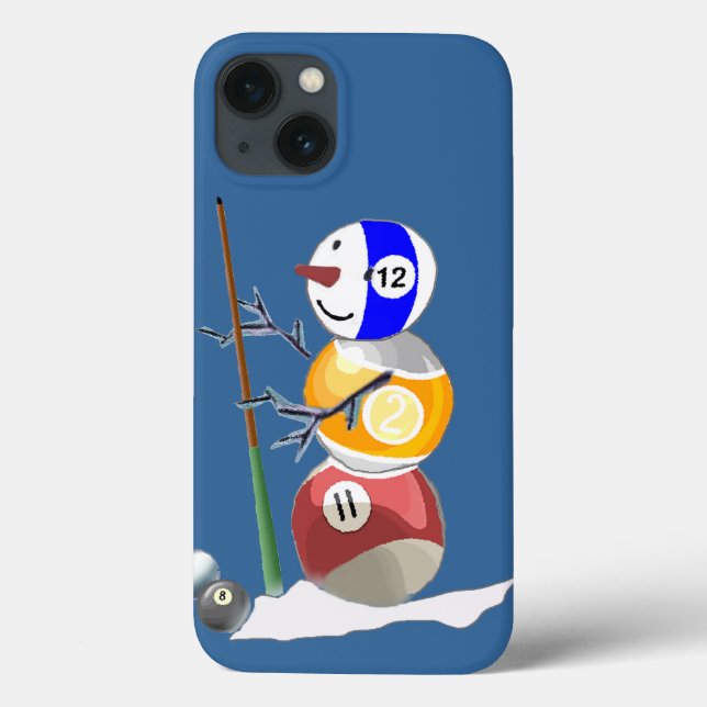 Funda De Case-Mate Para iPhone Billiard Ball Snowman (Reverso)