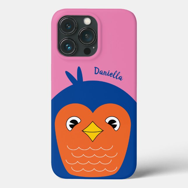 Funda De Case-Mate Para iPhone Bird Azul Adorable (Reverso )