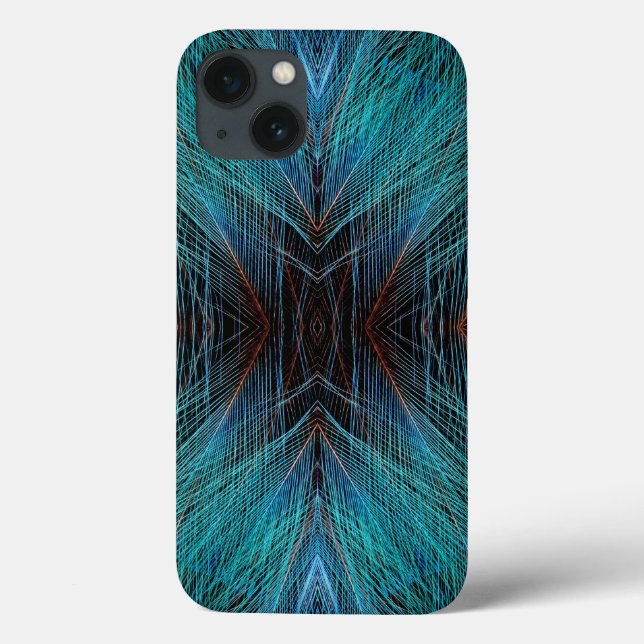 Funda De Case-Mate Para iPhone Bird Of Paradies Fractal Feather Design (Reverso)