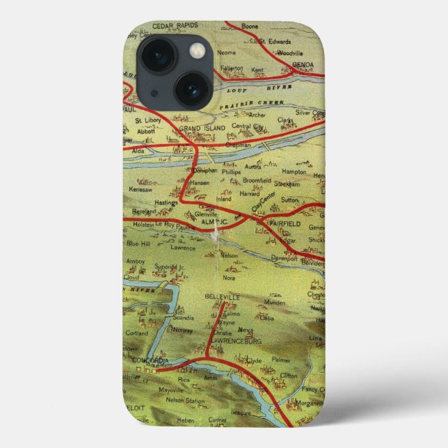 Funda De Case-Mate Para iPhone Birdseyes View Great Plains (Reverso)