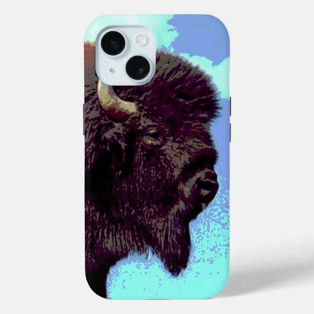 Funda De Case-Mate Para iPhone Bison Pop Art (Reverso )