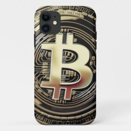 Funda Para iPhone 11 Bitcoin dorado