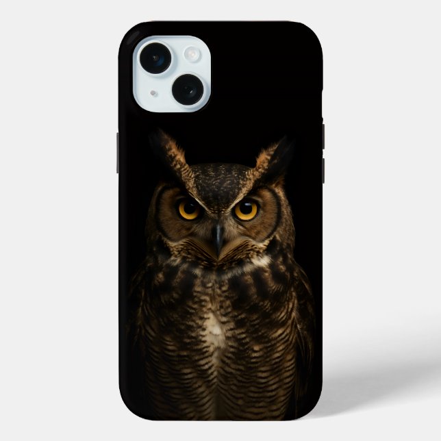 Funda De Case-Mate Para iPhone Black 4 Luxe, Amber Eye Owl (Reverso )