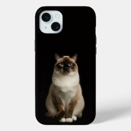 Funda Para iPhone 15 Mini Black 4 Luxe, Birmanese Cat iPhone 15 Plus