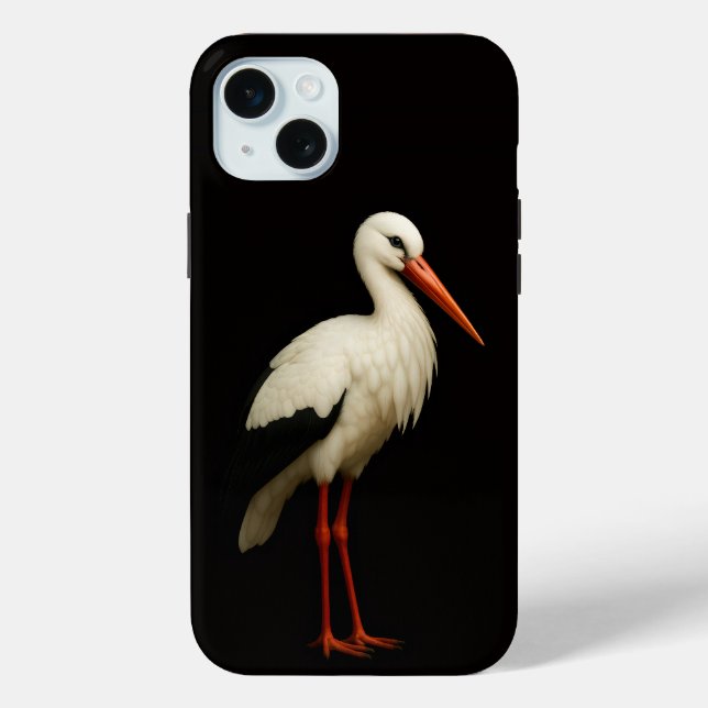 Funda De Case-Mate Para iPhone Black 4 Luxe, Cigüeña Elegante iphone 15 Plus (Reverso )