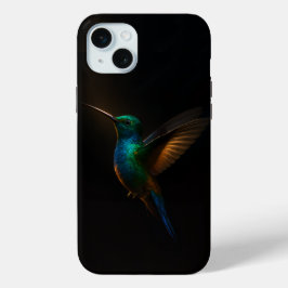 Funda Para iPhone 15 Mini Black 4 Luxe, Flying Hummingbird