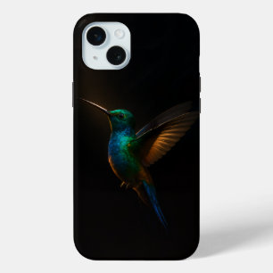 Funda Para iPhone 15 Mini Black 4 Luxe, Flying Hummingbird
