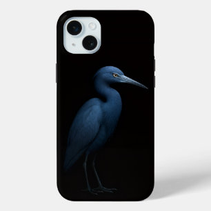 Funda Para iPhone 15 Mini Black 4 Luxe, Garza Azul Pequeña iphone 15 Plus