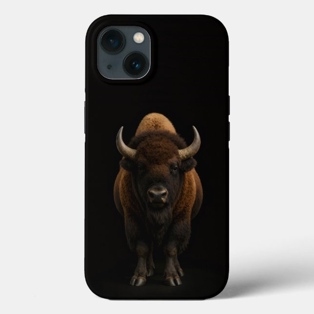 Funda De Case-Mate Para iPhone Black 4 Luxe iPhone 13, American Bison (Reverso )