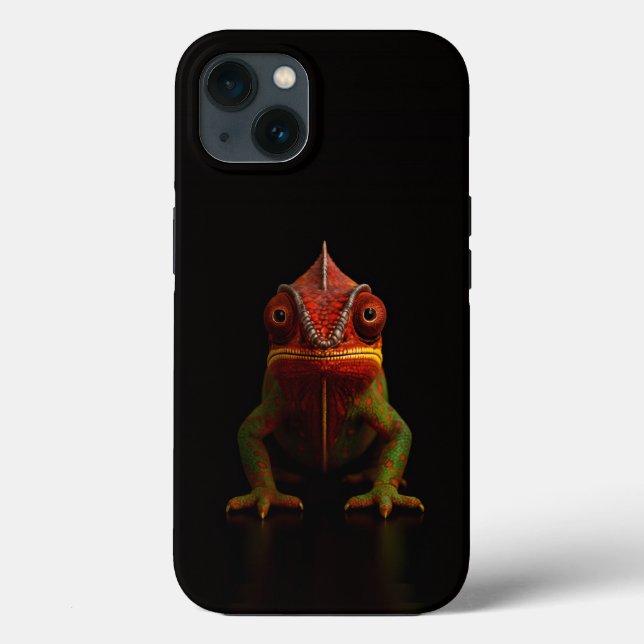 Funda De Case-Mate Para iPhone Black 4 Luxe iPhone 13, Camaleón Pantera  (Reverso )