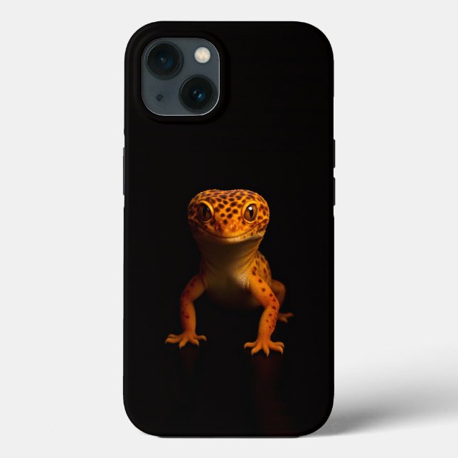 Funda De Case-Mate Para iPhone Black 4 Luxe iPhone 13 Case, Leopard Gecko (Reverso )