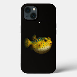 Funda Para iPhone 13 Black 4 Luxe iPhone 13 case, Yellow Putterfish