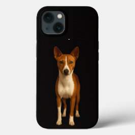 Funda Para iPhone 13 Black 4 Luxe iPhone 13, Classy Basenji Dog