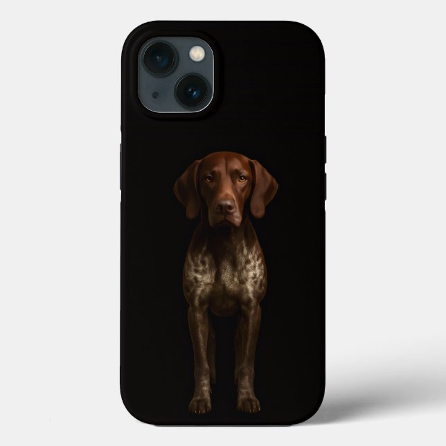 Funda De Case-Mate Para iPhone Black 4 Luxe iPhone 13, German Pointer Dog (Reverso )