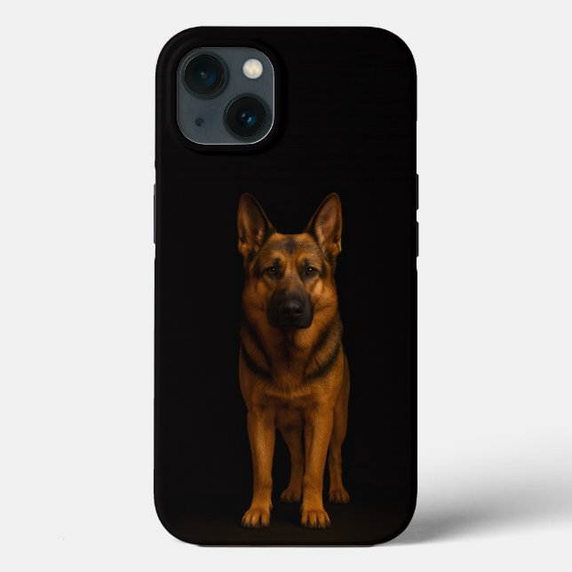 Funda De Case-Mate Para iPhone Black 4 Luxe iPhone 13, German Shepherd Dog (Reverso )