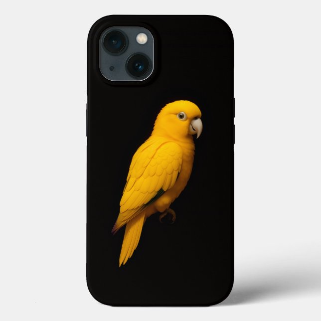 Funda De Case-Mate Para iPhone Black 4 Luxe iPhone 13, Golden Parakeet (Reverso )