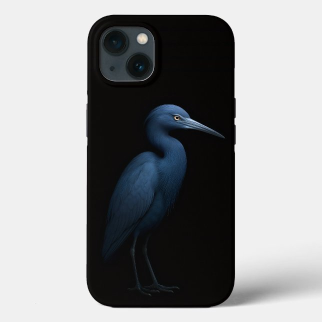 Funda De Case-Mate Para iPhone Black 4 Luxe iPhone 13, Little Blue Heron (Reverso )
