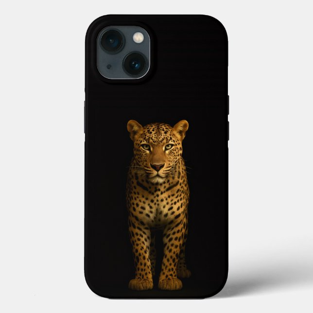 Funda De Case-Mate Para iPhone Black 4 Luxe iPhone 13, Majestuoso Leopardo (Reverso )